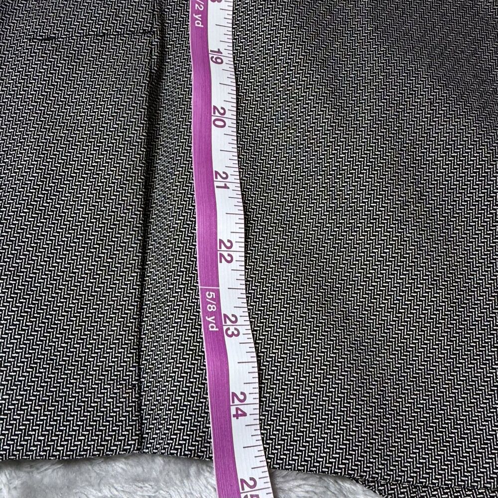 Apt 9 Womens Size 14 The Torie Blazer Gray Herringbone One Button Jacket Career - Picture 9 of 14